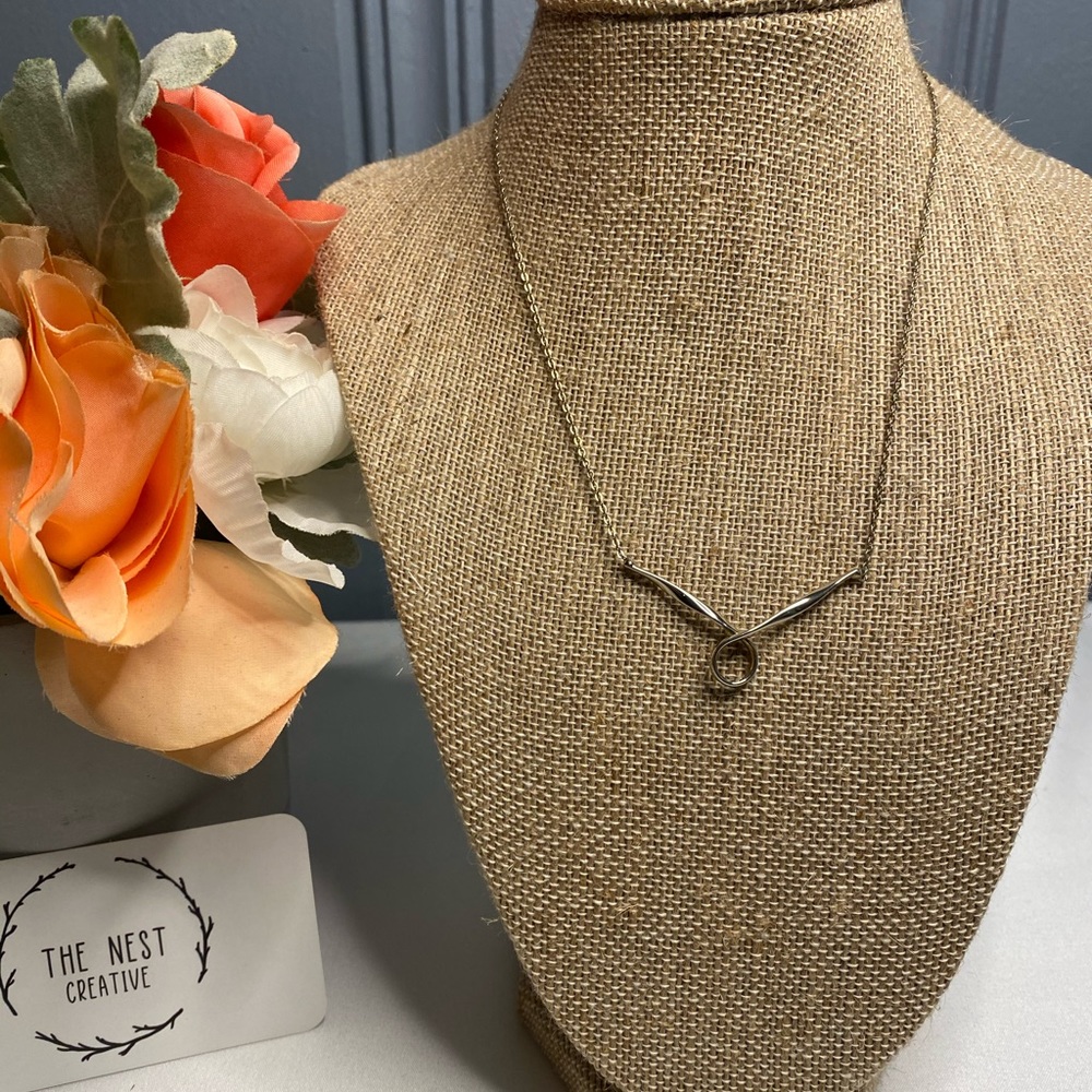 Vintage Silver Loop Necklace
